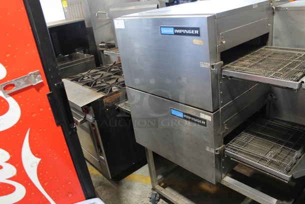 2 Lincoln Impinger 1116-000-A Stainless Steel Commercial Natural Gas Powered Conveyor Pizza Oven on Commercial Casters. 2 Times Your Bid! - Image 2 of 7