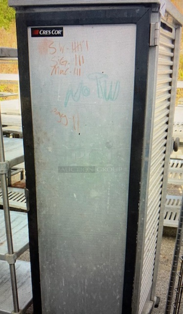 One Crescor Heat And Hold On Casters. 120 Volt. 2000 Watt. Model# 1301836D. 21X29X70 - Image 1 of 2