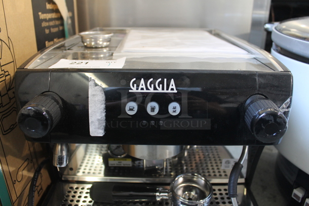 	BRAND NEW SCRATCH AND DENT! 2022 Gaggia CGG191A50NU Stainless Steel Commercial Countertop Single Group Espresso Machine w/ Portafilter and Steam Wand. 115 Volts, 1 Phase. Tested and Working! - Image 2 of 8