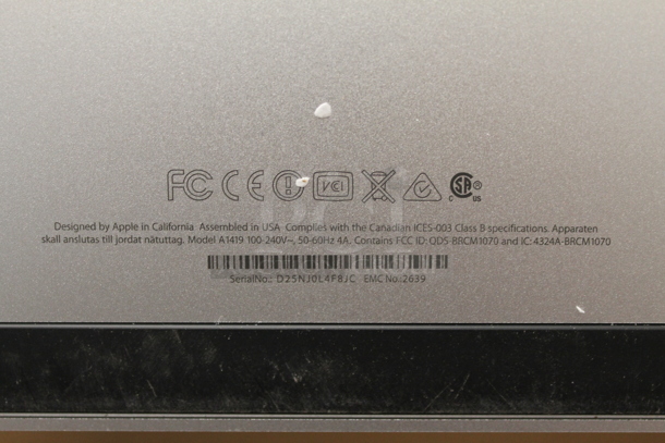 2 Apple A1419 Monitors w/ Apple Box. 2 Times Your Bid! - Image 5 of 7