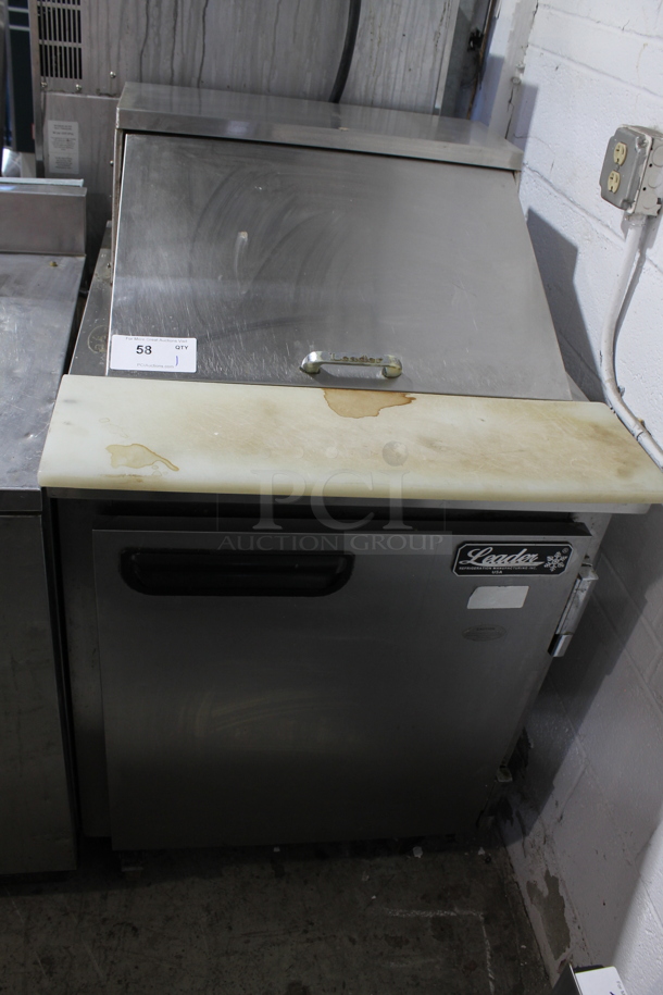 2016 Leader LM27 S/C Stainless Steel Commercial Sandwich Salad Prep Table Bain Marie Mega Top. 115 Volts, 1 Phase. Tested and Powers On But Does Not Get Cold - Item #1097579