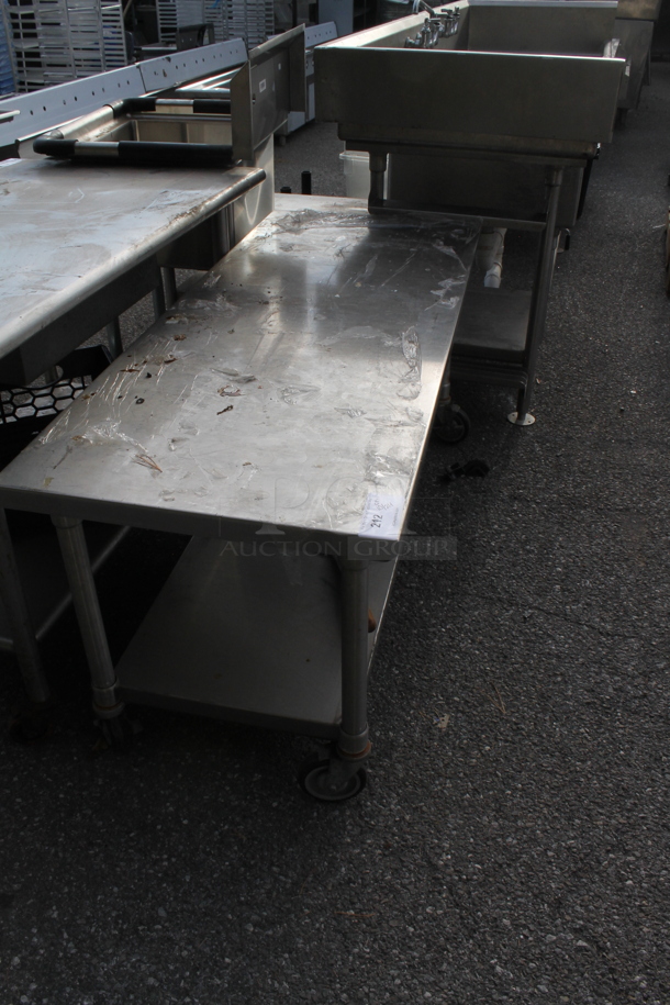 Stainless Steel Commercial Table w/ Under Shelf on Commercial Casters. - Image 2 of 3