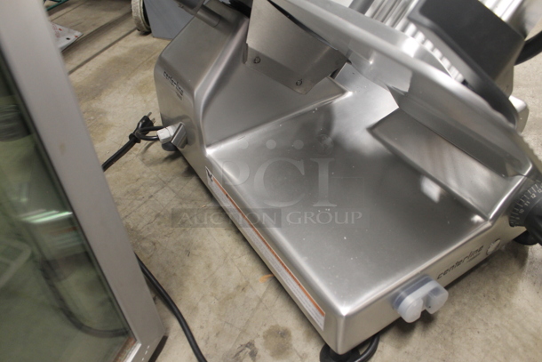 BRAND NEW SCRATCH AND DENT! 2022 Hobart Centerline EDGE12-11 Commercial Stainless Steel Electric Countertop Meat/Cheese Slicer On Rubber Feet. 115V, 1 Phase. Tested and Working! - Image 7 of 9