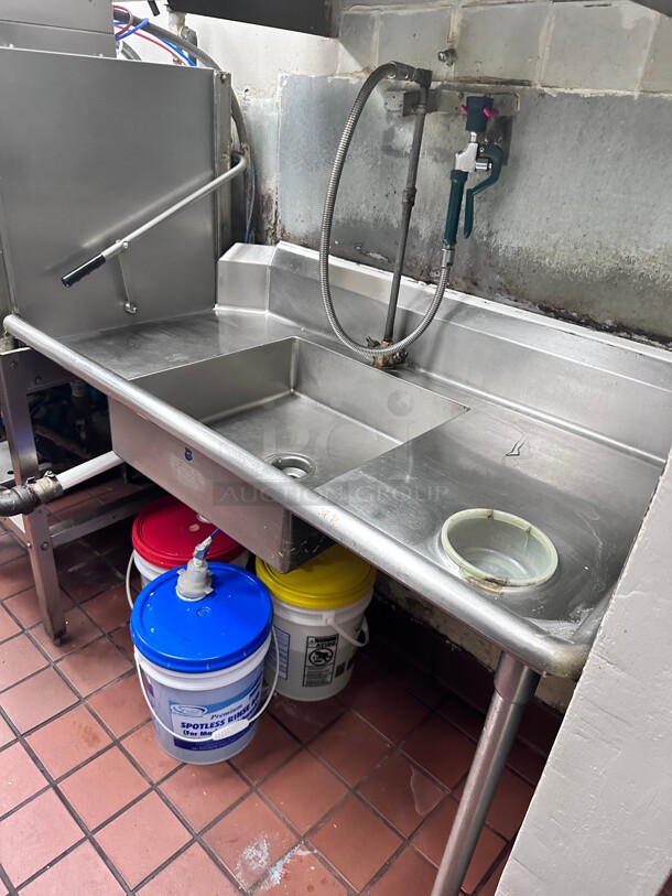 Clean! Regency 16 Gauge 48 inch  Soiled / Dirty Dish Table - Right Drainboard NSF Buyer Must Remove - Image 3 of 5