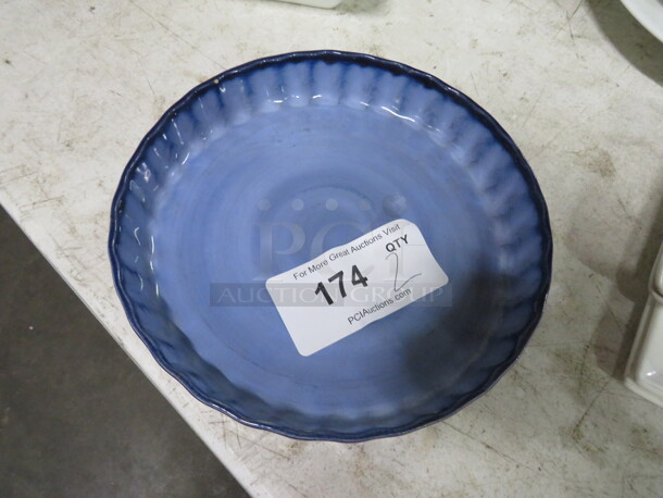 10 Inch Sango Nova Blue Bakeware. 2XBID.