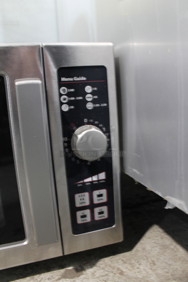 2014 Amana RCS10DSE Stainless Steel Commercial Countertop Microwave Oven. 120 Volts, 1 Phase.  - Image 2 of 4