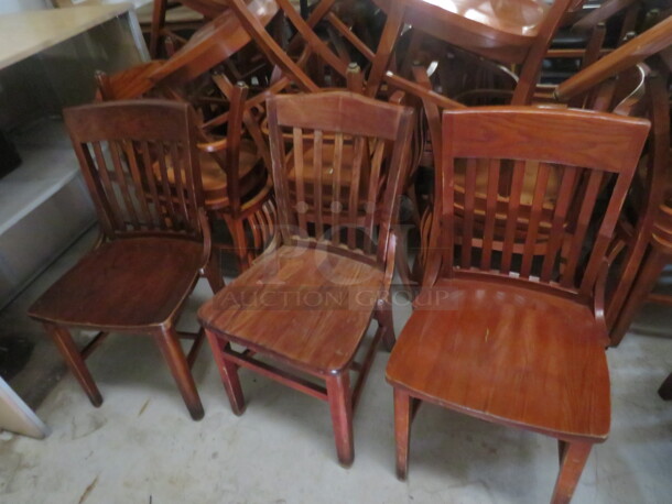 Assorted Wooden Chair. 4XBID - Image 1 of 2