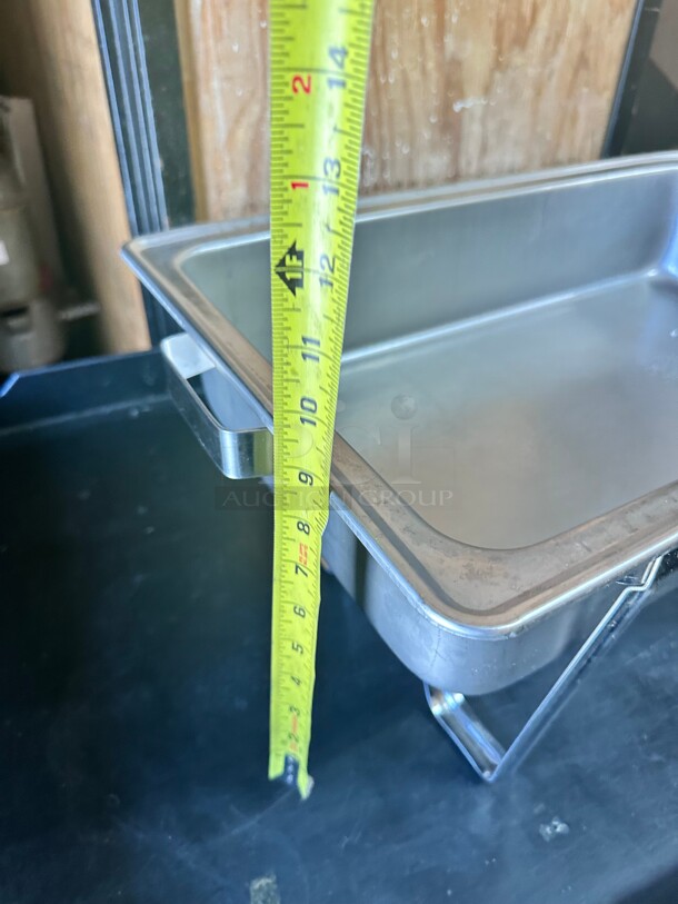 Clean! Choice Economy 8 Qt. Full Size Stainless Steel Chafer with Folding Frame NSF  - Image 4 of 4