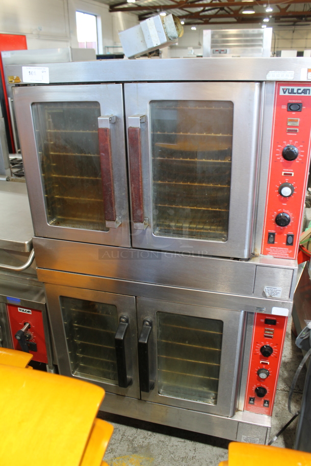 2 Vulcan SG4D-1 Stainless Steel Commercial Natural Gas Powered Full Size Convection Ovens w/ View Through Doors, Metal Oven Racks and Thermostatic Controls. 2 Times Your Bid! - Image 1 of 6