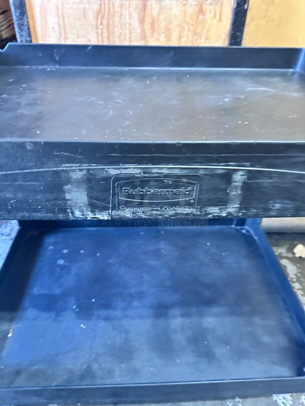 Clean! Rubbermaid® Utility Cart - 44 x 25 x 39 inch, Black NSF  - Image 5 of 8