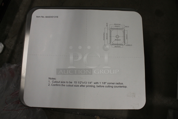 BRAND NEW SCRATCH AND DENT! Regency 600DIS1316 Stainless STeel Commercial Single Bay Drop In Sink.  - Image 4 of 5