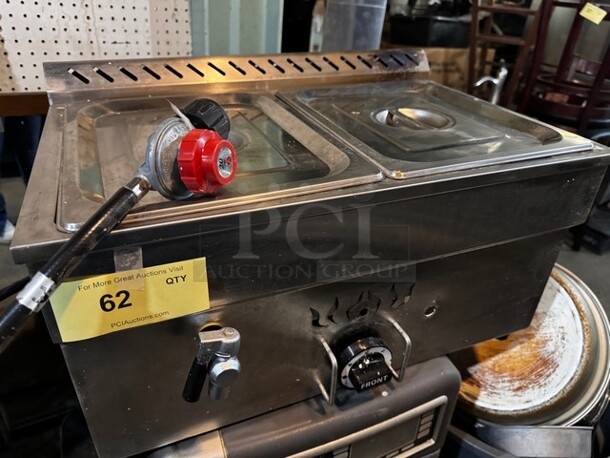 Gas Bain Marie QRTC-2T  LPG Buffet Food Warmer 2 Sections 23X16X14 - Image 3 of 7