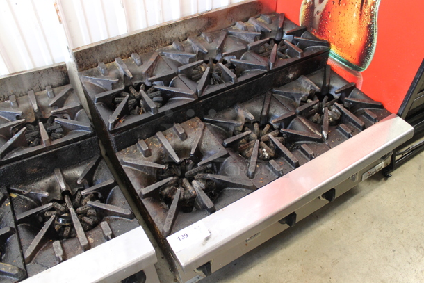 LATE MODEL! Garland Stainless Steel Commercial Countertop Natural Gas Powered 2 Tier 6 Burner Range. - Image 1 of 6