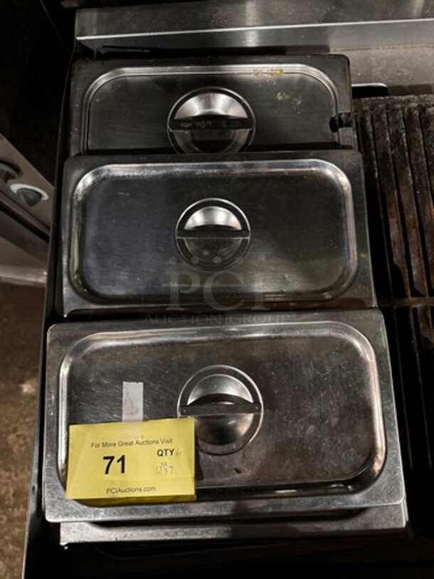12 3/8 X 7" Stainless Steel Lid BIDX6 - Image 2 of 2