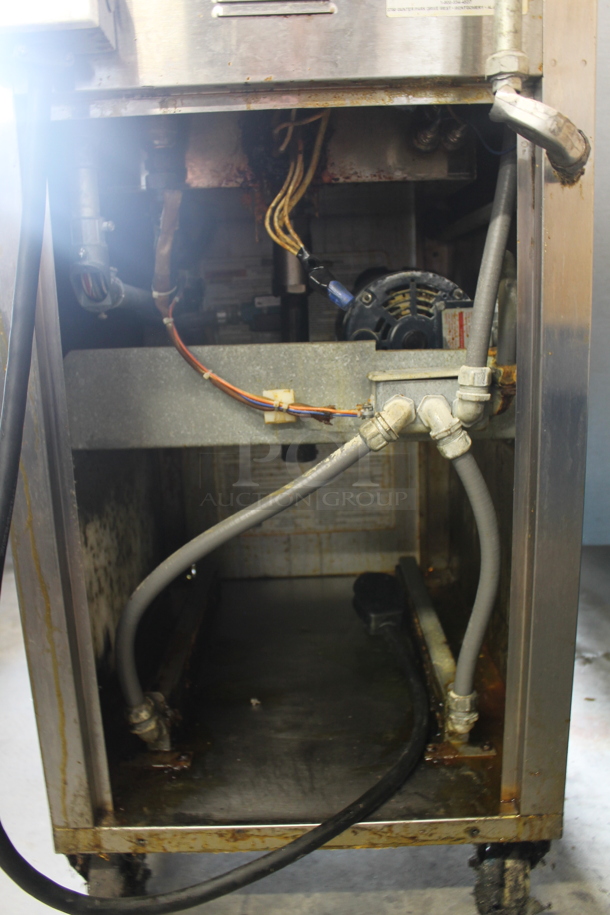 Giles WOG-20MP-VH TB Stainless Steel Commercial Ventless Hood and Giles Stainless Steel Electric Powered Deep Fat Fryer on Commercial Casters. Hood: 208 Volts, 1 Phase.  - Image 11 of 12