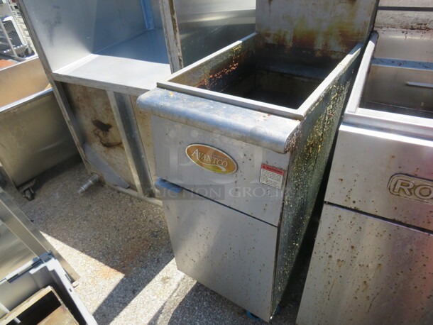 One Avantco Natural Gas Deep Fryer. 16X30X48 - Image 1 of 2