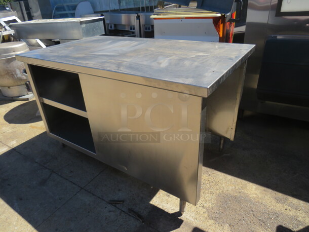 One Stainless Steel Table With 2 Under Shelf. 60X34X36 - Image 2 of 2