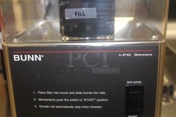 NEW! Bunn 20580.0001 Commercial Stainless Steel 6lb Single Hopper Coffee Grinder. 8.25x10x15. 120V/60Hz.  - Image 2 of 6