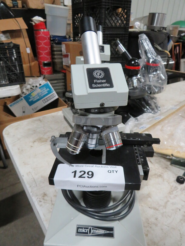 One Micromaster Fisher Scientific Microscope. #30348 - Image 1 of 2