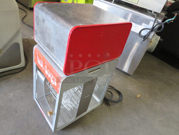 One Star Hot Dog Display. Door Cracked. 14X15X25 - Image 3 of 3
