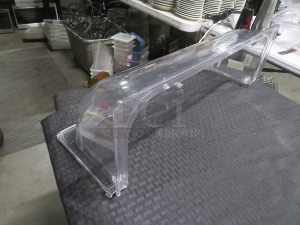 One NEW Full Size Poly Hinged Dome Lid With Handle For Chafers. #PLRCF001R - Image 3 of 3