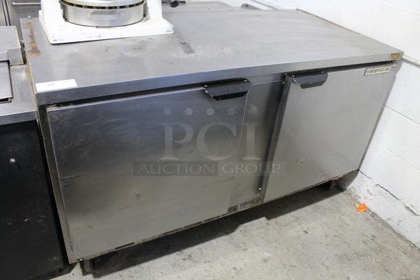 Beverage Air WTF60AY Stainless Steel Commercial 2 Door Undercounter Freezer on Commercial Casters. 115 Volts, 1 Phase. Tested and Does Not Power On - Image 1 of 7