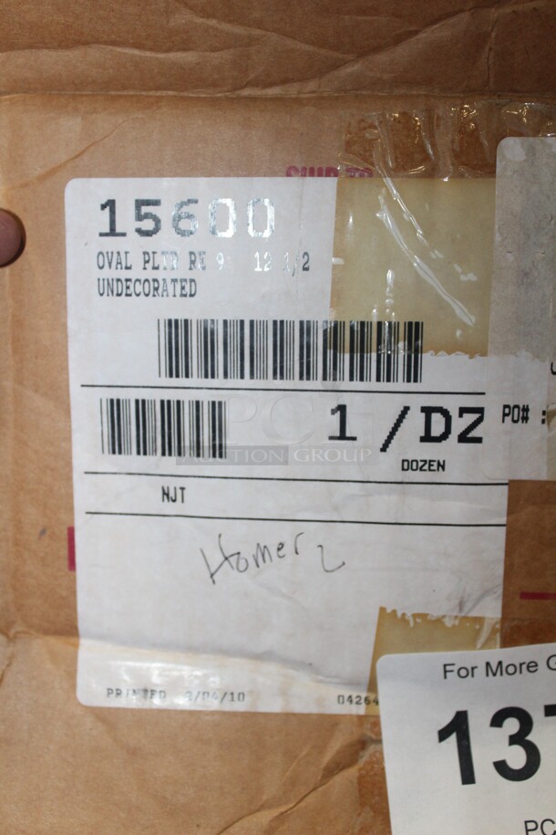 NEW IN BOX! 11 Homer Laughlin 12.5" Oval Platters. 11X Your Bid!  - Image 2 of 2