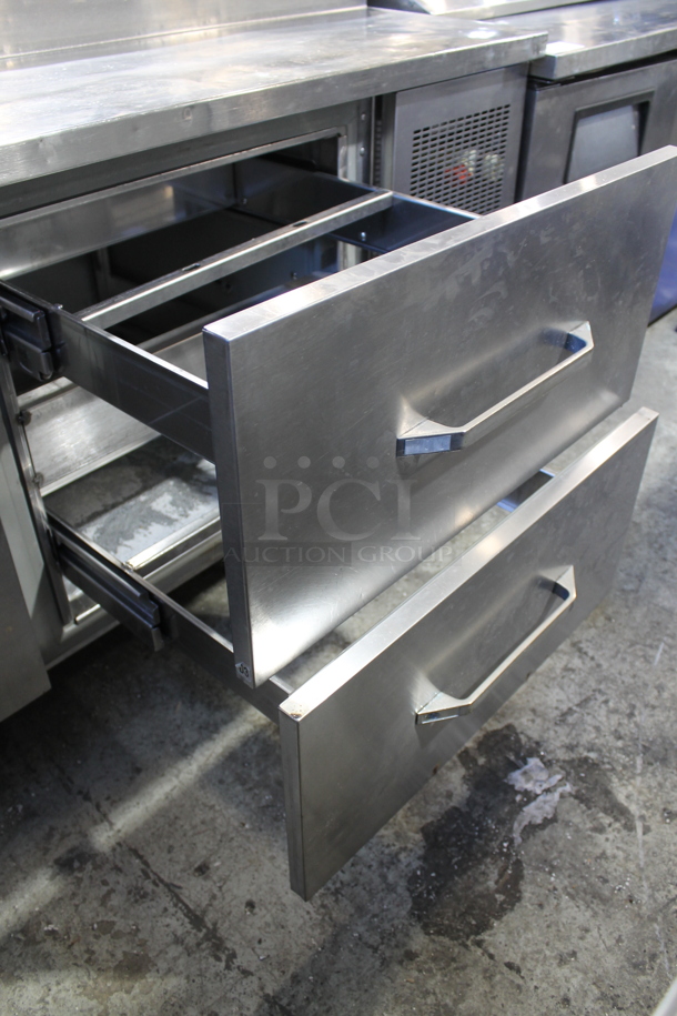 Stainless Steel Commercial Pizza Prep Table w/ 4 Drawers on Commercial Casters. 115 Volts, 1 Phase. Tested and Working! - Image 7 of 7