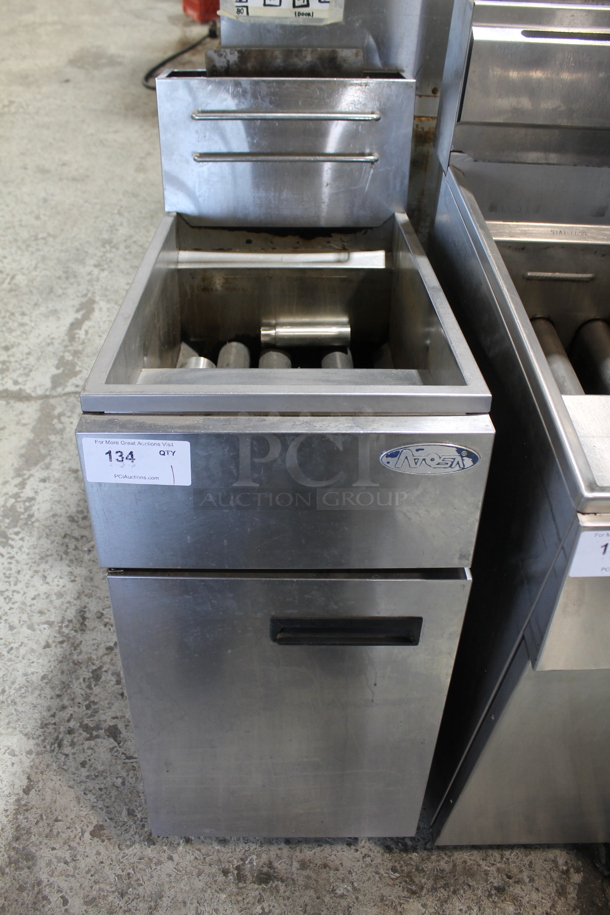 Atosa Stainless Steel Commercial Floor Style Natural Gas Powered Deep Fat Fryer. - Image 1 of 6