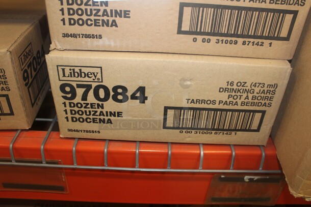 NEW IN BOX! 5 Boxes (12 Count Each) Libbey 16oz. Drinking Jars. 60X Your Bid!  - Image 2 of 2