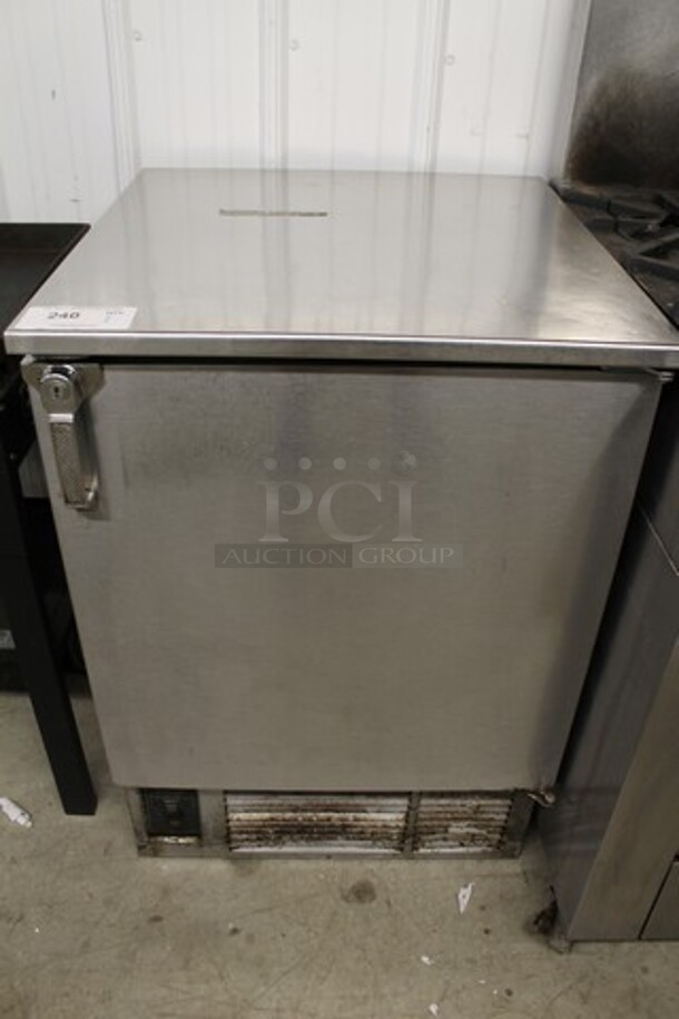 Glastender MFV24-SS(R) Stainless Steel Commercial Single Door Undercounter Mug Chiller. 115 Volts, 1 Phase. Tested and Powers On But Does Not Get Cold - Image 1 of 3