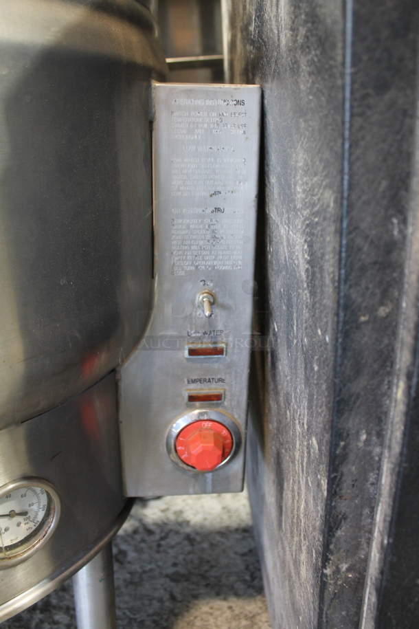 Crown KSED-20 Stainless Steel Commercial Floor Style Electric Powered Steam Kettle. 208 Volts, 3 Phase.  - Image 2 of 6