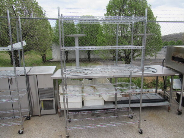 One Metro Shelf With 5 Shelves On Casters. 48X18X76 - Image 1 of 1