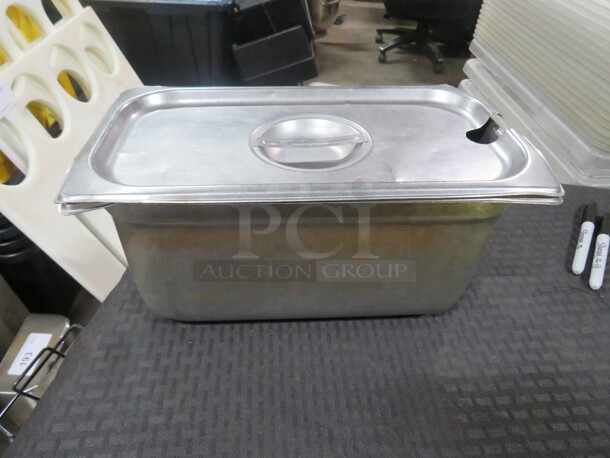 1/3 Size 6 Inch Hotel Pan With Lid. 3XBID