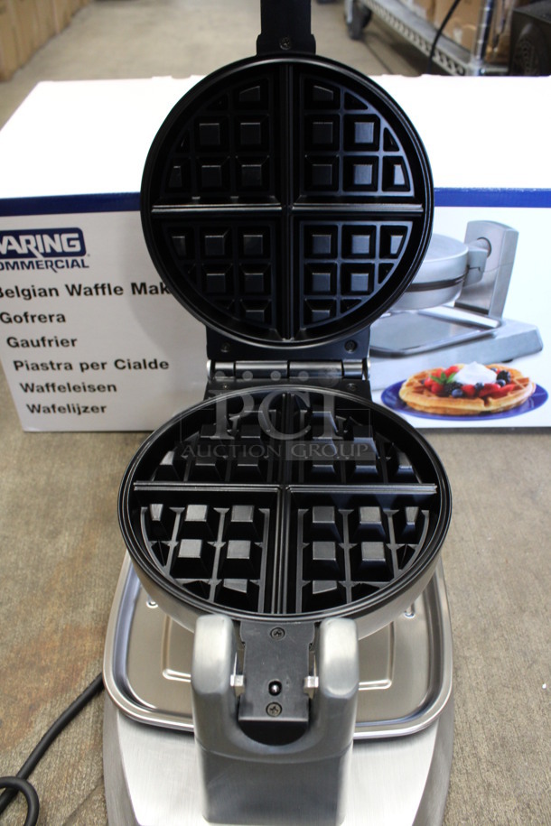 2 BRAND NEW IN BOX! Waring Model WW150IS Stainless Steel Commercial Countertop Belgian Waffle Makers. 10x19x9. 2 Times Your Bid! - Image 5 of 8