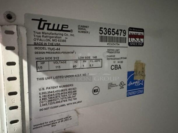 True TUC-44 Undercounter Cooler, On Casters, Tested & Working! - Image 4 of 6