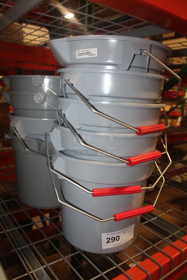 NEW! 7 14qt. Brute Handled Buckets. 7X Your Bid! 