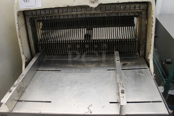 Oliver 797 S Metal Commercial Floor Style Bread Loaf Slicer. Tested and Does Not Power On - Image 2 of 5