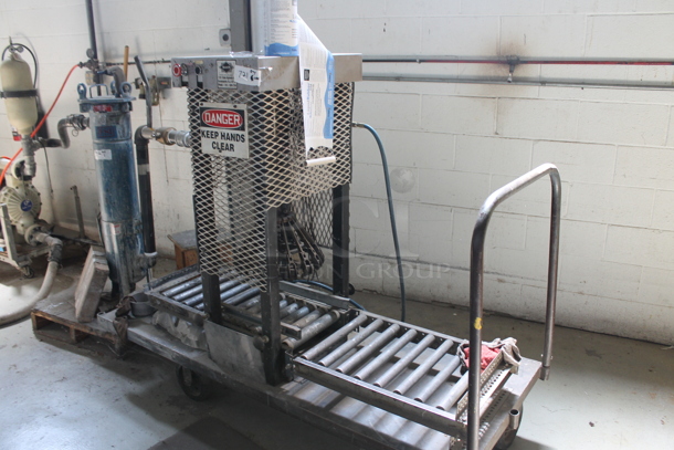 Metal Flat Cart on Commercial Casters w/ Siltec Electronic Weighing Scale. - Image 3 of 11