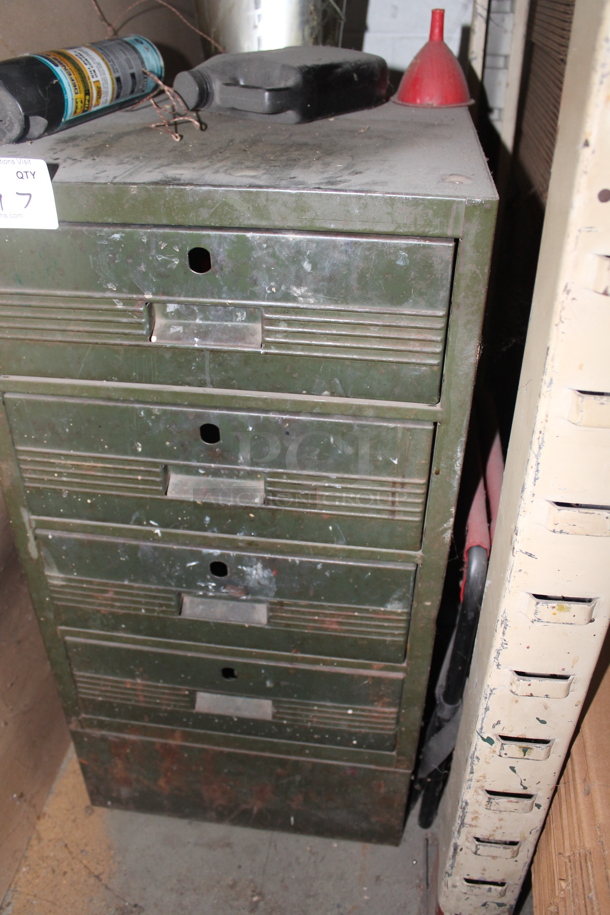 ALL ONE MONEY! Lot of Green Metal 4 Drawer Filing Cabinet w/ Contents. BUYER MUST REMOVE. - Image 4 of 7