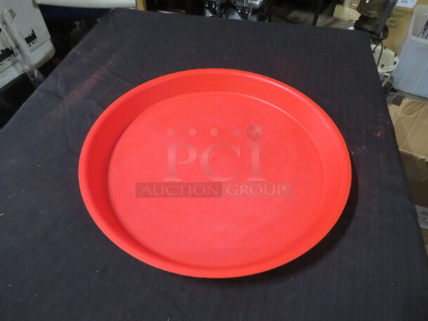 13.5 Inch Red Poly Seafood Tray. #HS1075. 5XBID