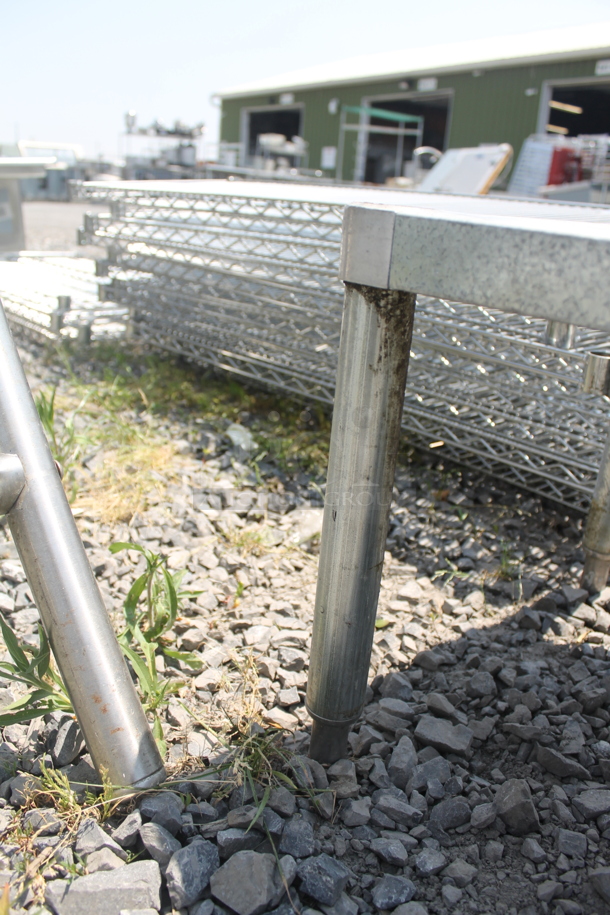 Commercial Stainless Steel Equipment Stand On Galvanized Legs. - Image 4 of 4