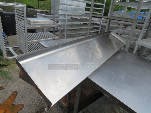 One Wall Mount Stainless Steel Shelf. 60X12X8