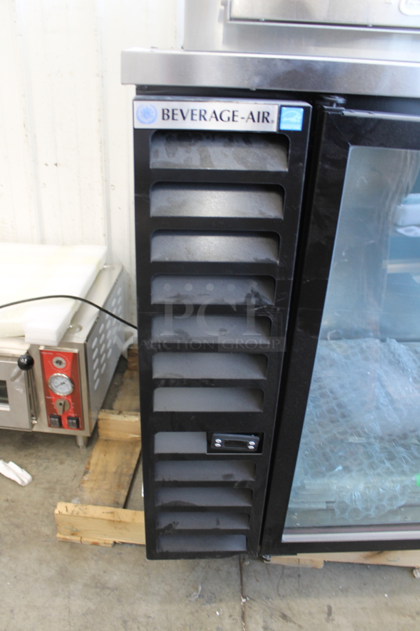 BRAND NEW SCRATCH AND DENT! Beverage Air BB49HC-1-G-B-WINE Metal Commercial 3 Door Back Bar Cooler Merchandiser. 115 Volts, 1 Phase. Tested and Working! - Image 7 of 7