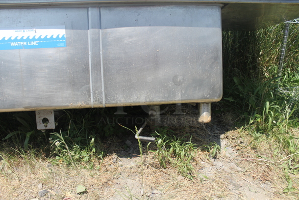 John Boos 4B182442D18 Commercial Stainless Steel 3 Bay Sink With Left And Right Drainboards, Low Lead Faucets And Pre-Rinse Faucet  - Image 8 of 11
