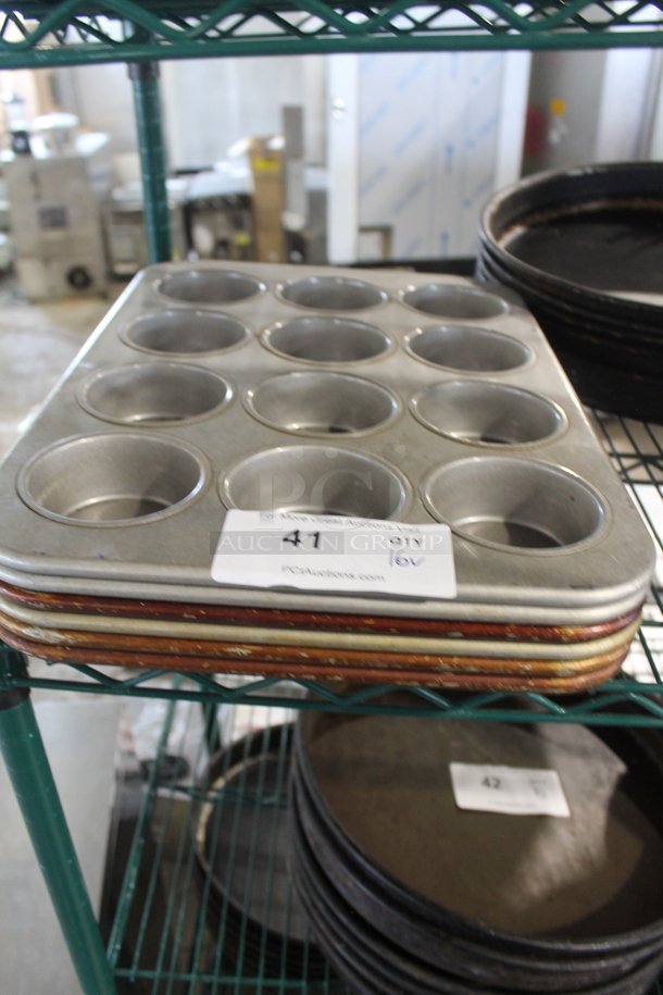 16 Various Metal Items; 6 12 Cup Muffin Baking Pans and 10 Round Metal Baking Pans. Includes 18x13x2. 16 Times Your Bid! - Image 2 of 3