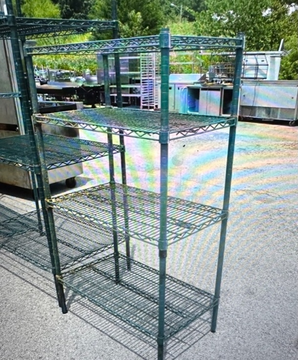 One Green Metro Shelf With 4 Shelves. 30X18X55 - Image 1 of 1