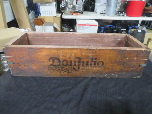 One Don Julio Wooden Box.. 18X6.5X4.5