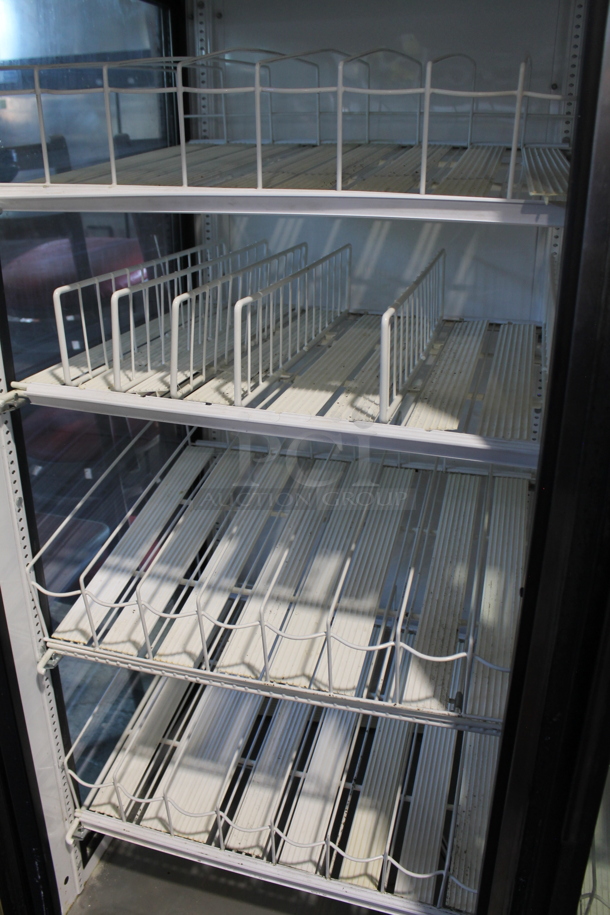 True GEM-49 Metal Commercial 2 Door Reach In Cooler Merchandiser w/ Poly Coated Racks and Drink Sliders. 115 Volts, 1 Phase. Tested and Powers On But Does Not Get Cold - Image 2 of 4