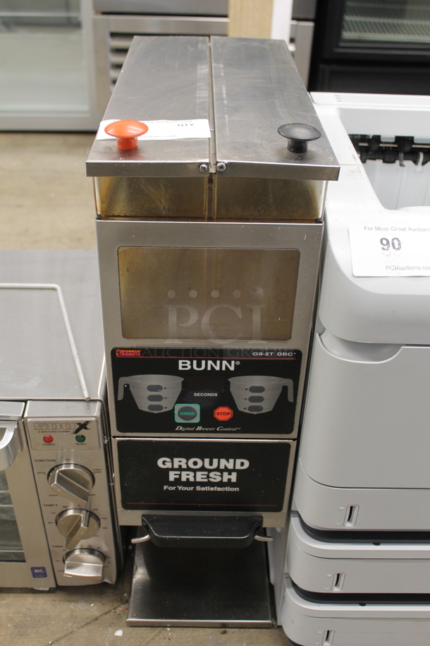 Bunn G9-2T DBC Stainless Steel Commercial Coffee Bean Grinder. 120 Volts, 1 Phase. Tested and Working! 